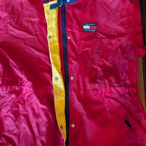 Tommy Hilfiger Red Jacket with Yellow Trim